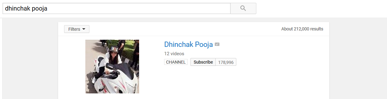 dhinchak pooja youtube account